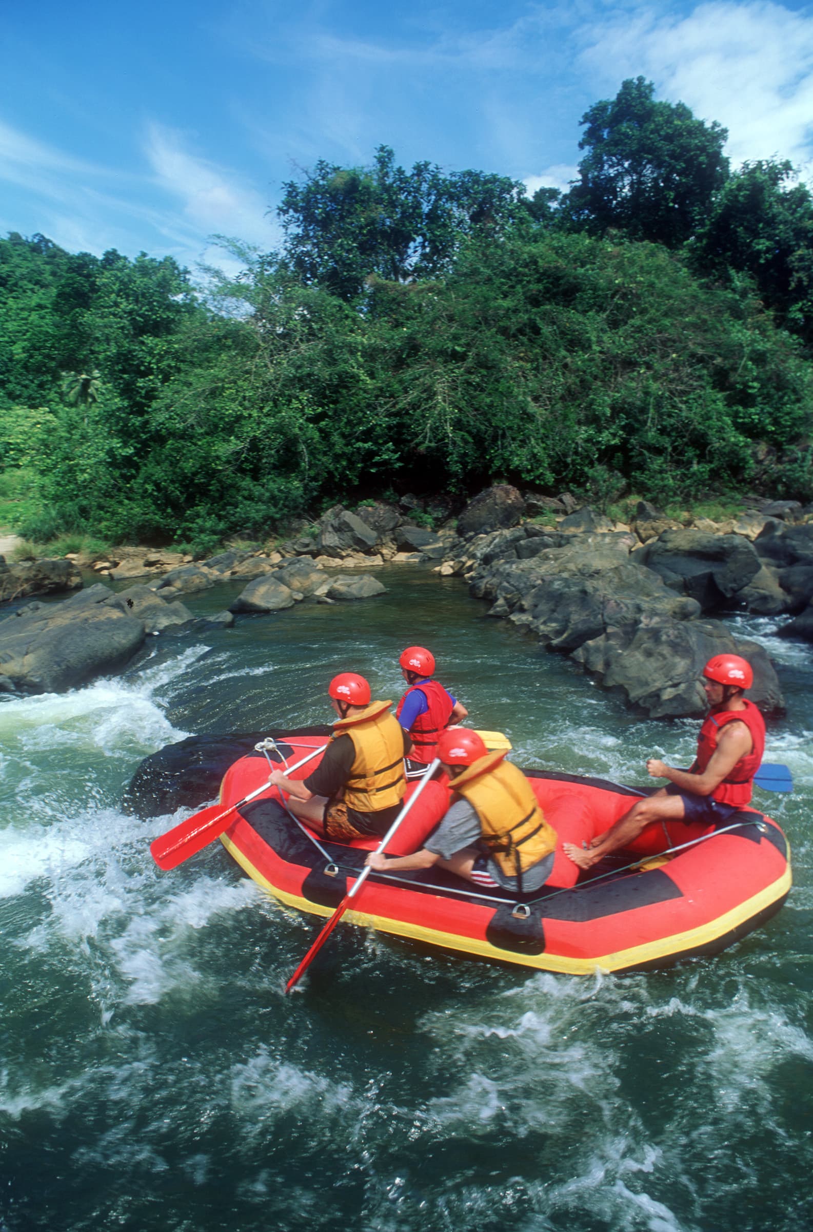 Thrilling white water rafting in Kitulgala